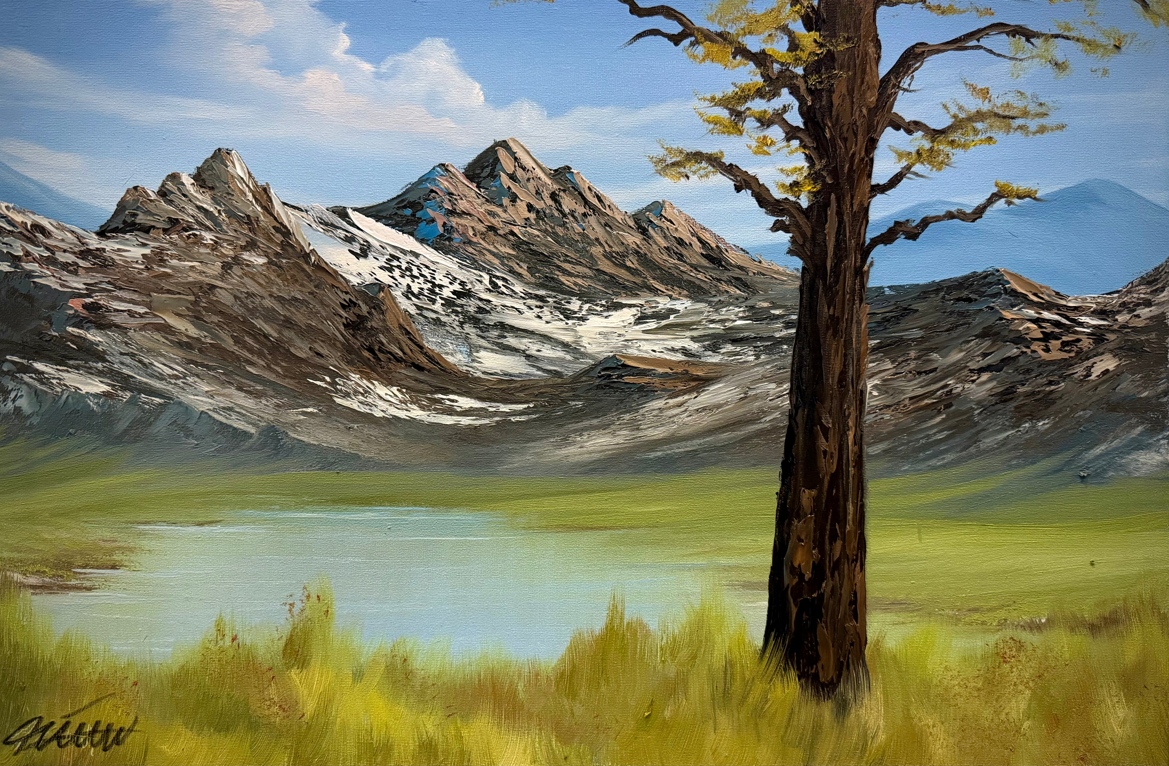 big mountains and big tree